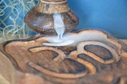 Mango wood incense fountain - OM -