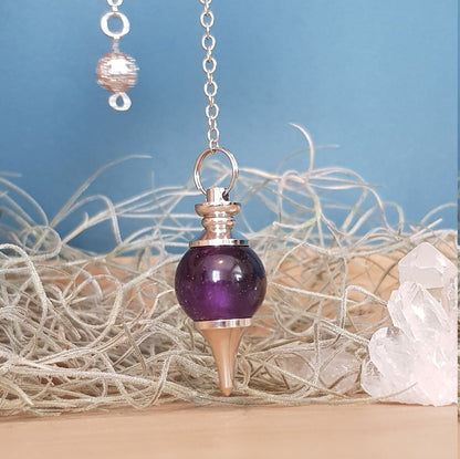 Pendule de radiesthésie sphère - AMETHYSTE -